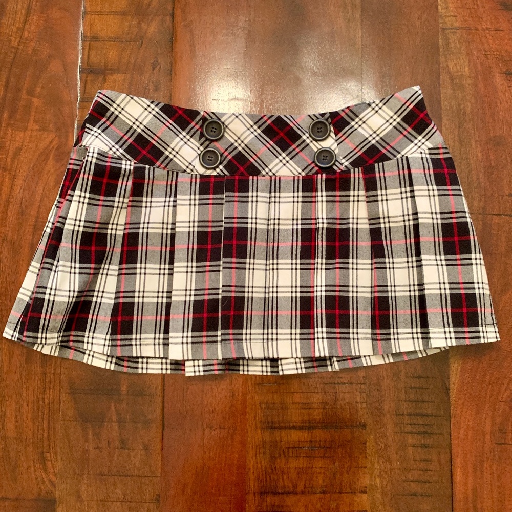 Vintage 2000's Plaid Pleated Mini Skirt AU12/US8